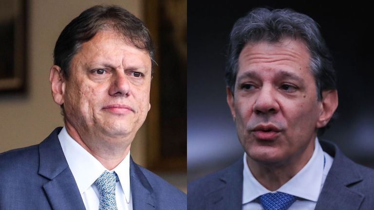 Prismada Tarcísio de Freitas e Fernando Haddad