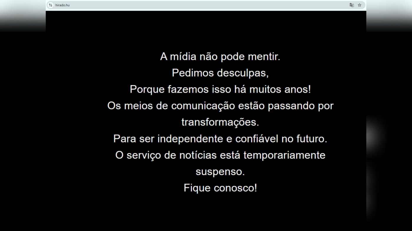 TV estatal da Hungria suspende notícias e pede desculpas por ‘mentir por muitos anos’