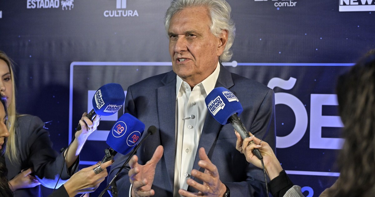Caiado chama Flávio e Lula de ‘fujões’ após candidatos não participarem de debate