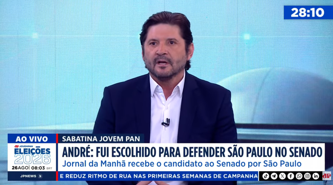 André do Prado diz que Tarcísio seria uma ótima inspiração para Flávio