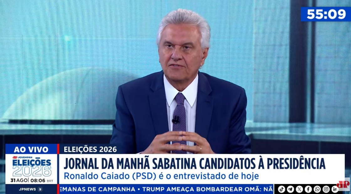 ‘Anistia pacificaria o país’, diz Caiado sobre presos do 8 de Janeiro