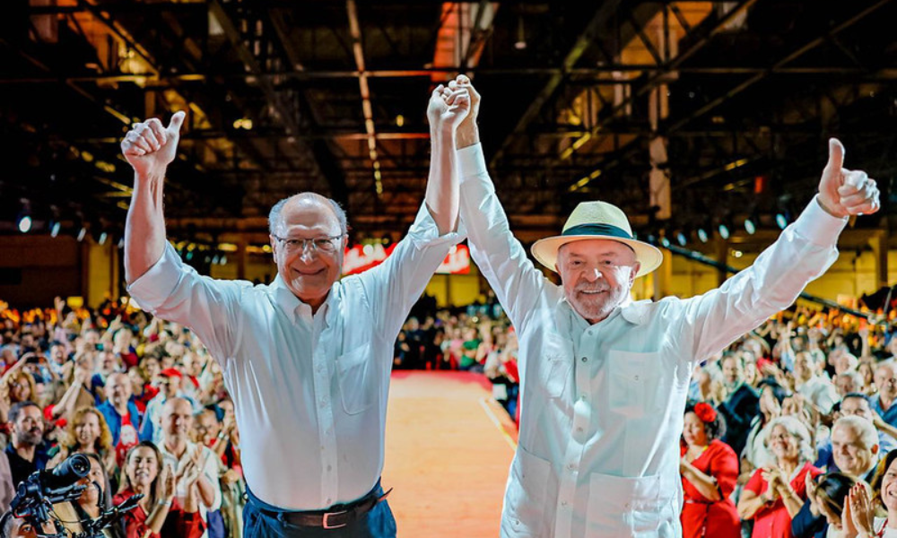 Vice-presidente Geraldo Alckmin (PSB) e o presidente Lula (PT)