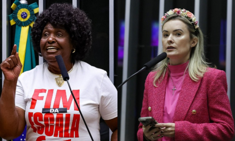 Deputadas federais Benedita da Silva (PT) e Júlia Zanatta (PL)
