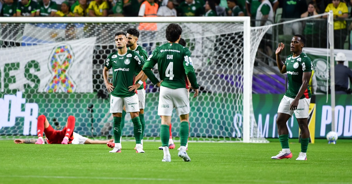Pouco produtivo, Palmeiras se afoba, é contido pelo Inter e empata em casa