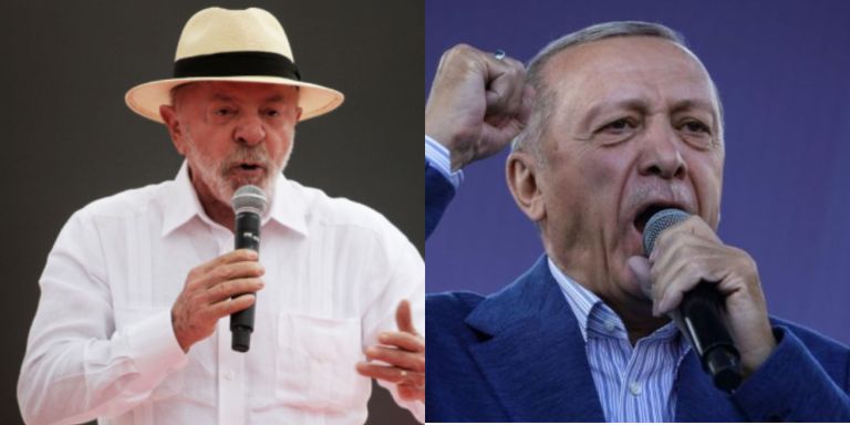 Lula e presidente da Turquia, Recep Erdogan