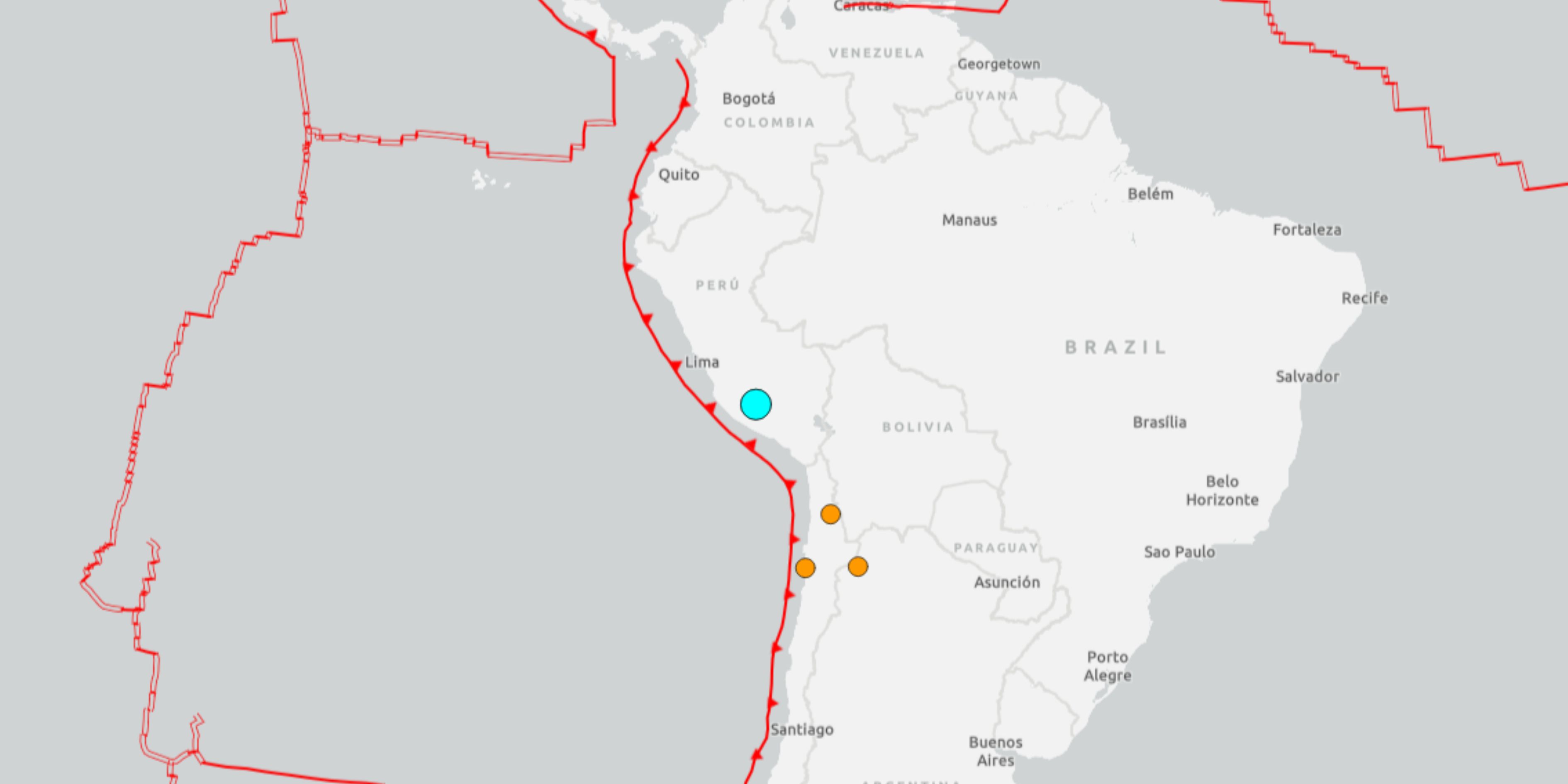 Terremoto de magnitude 6,7 atinge sul do Peru