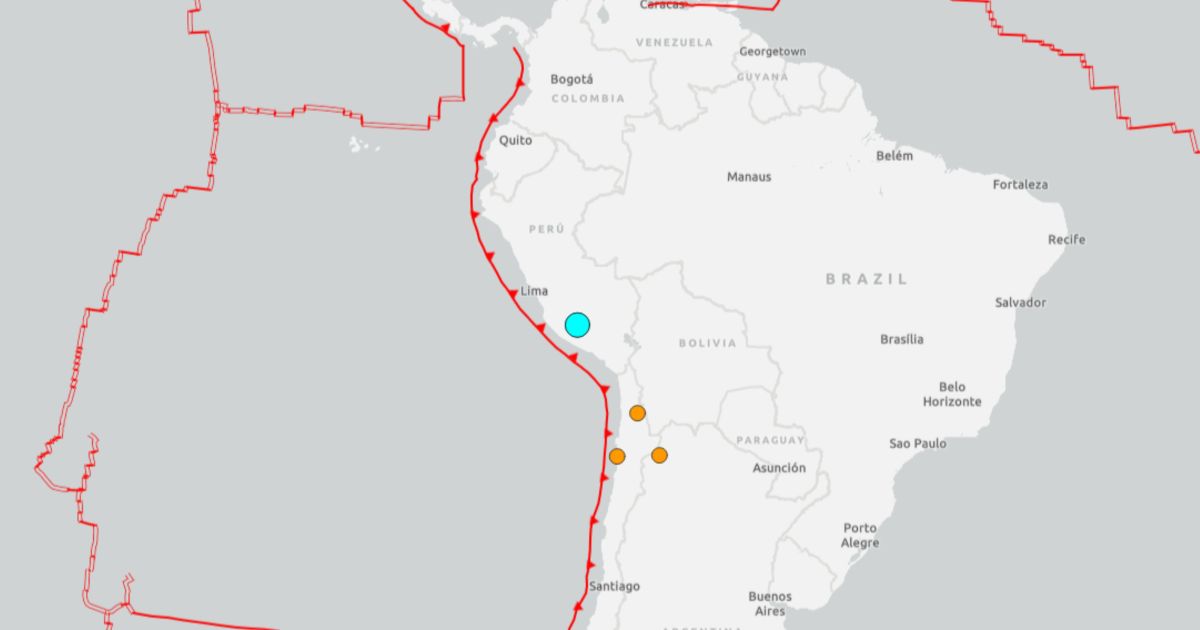 Terremoto de magnitude 6,7 atinge sul do Peru