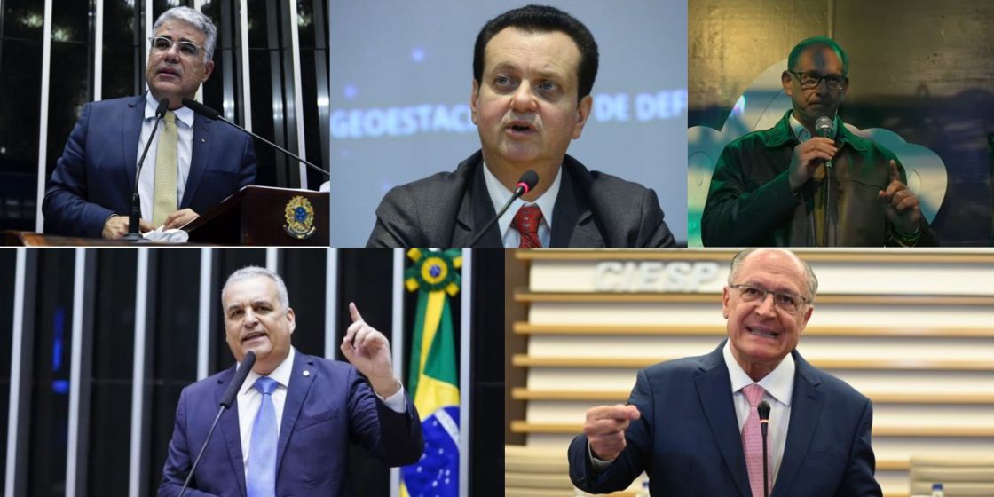 Vices anunciados Eduardo Girão, Gilberto Kassab, Aroldo Medina, Alfredo Gaspar, Geraldo Alckmin