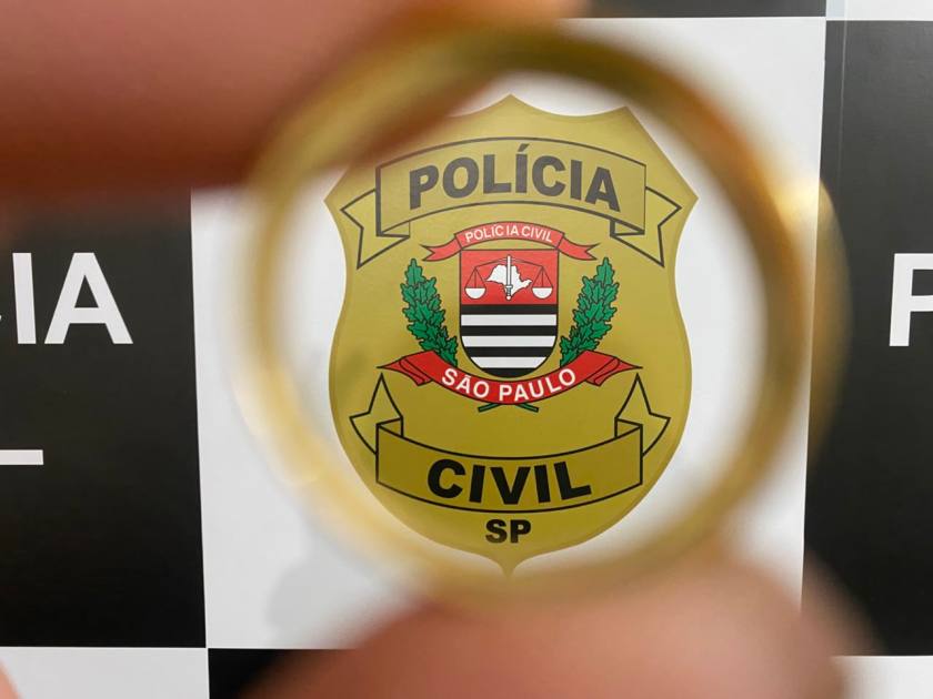 Aliança apreendida pela Polícia Civil