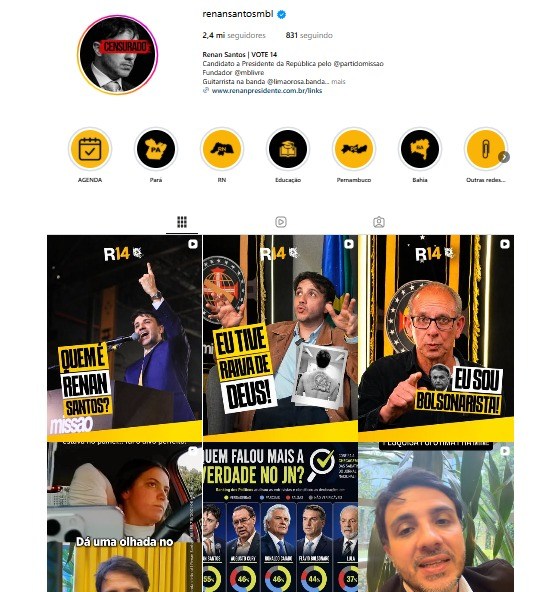 Perfil de Renan Santos (Missão) apontado pelo ministro do TSE Dias Toffoli
