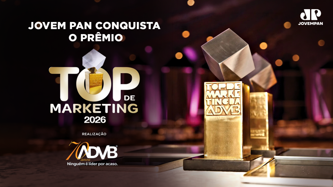 Jovem Pan conquista o Prêmio Top De Marketing 2026 na categoria destaque de comunicação
