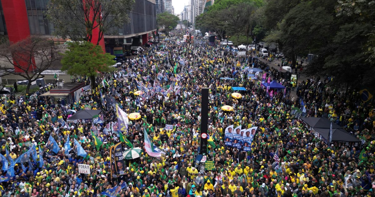 Ato de Flávio em SP contra Lula e Moraes tem presença de 28,5 mil pessoas, aponta monitor da USP