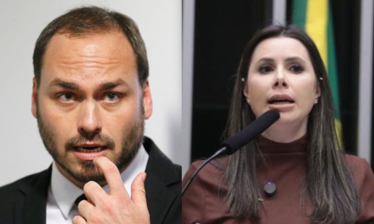 Carlos Bolsonaro e Caroline de Toni, senadores por Santa Catarina