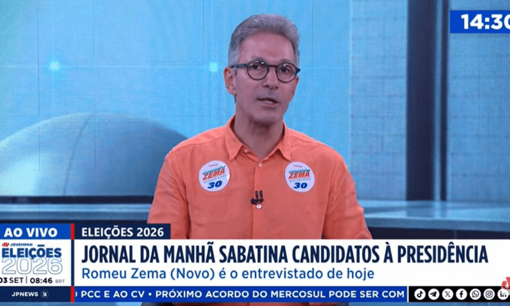 Candidato à Presidência da República pelo Novo, Romeu Zema (MG)
