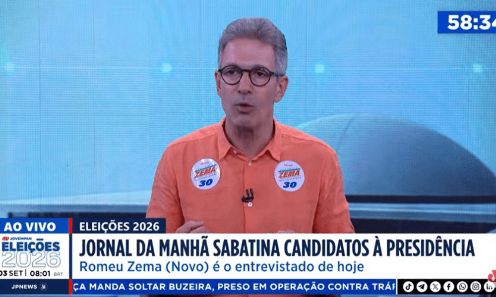 Candidato à Presidência da República pelo Novo, Romeu Zema (MG)
