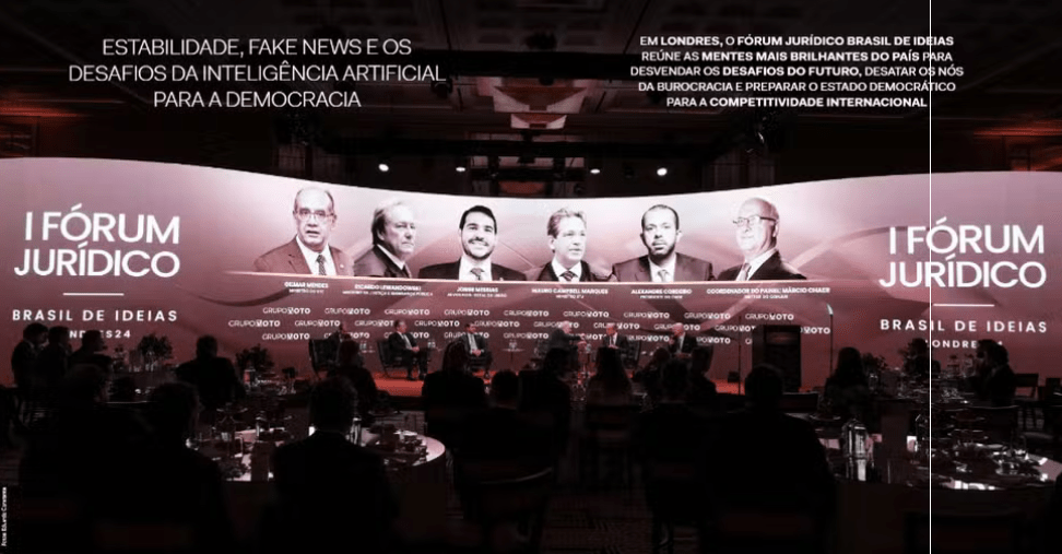 Vídeo mostra Andrei, Lewandowski, Faria e Ciro Nogueira em evento com Vorcaro em Londres
