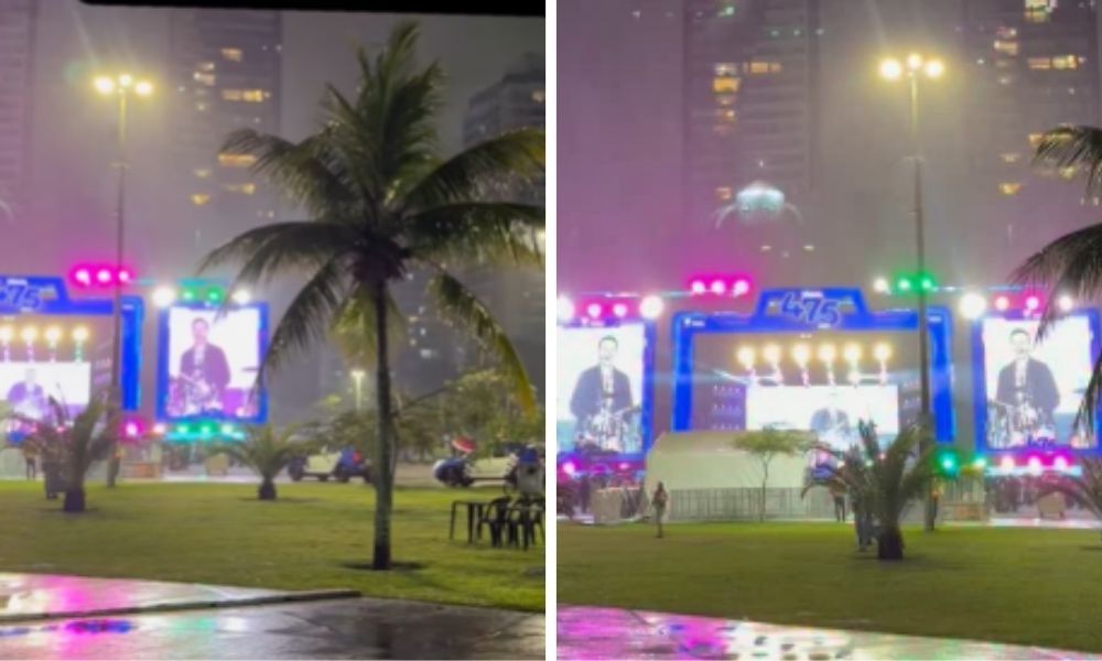 Show de Michel Teló no aniversário de Vitória chama atenção pela baixa adesão do público; veja