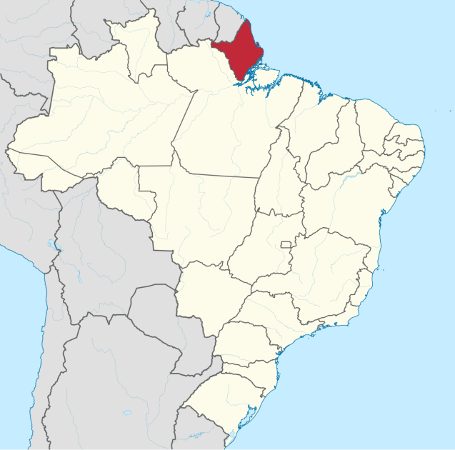 Mapa de Amapá no Brasil