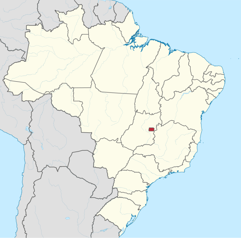 Mapa de Distrito Federal no Brasil
