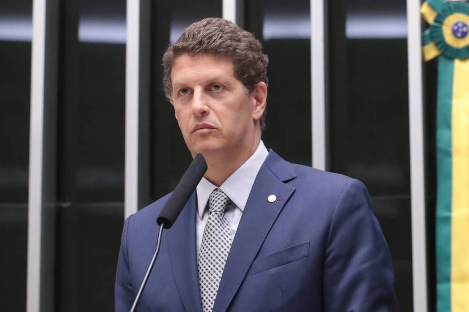 Ricardo Salles, deputado federal pelo Novo-SP, em sessão da Câmara