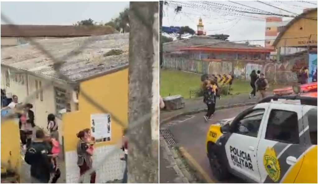 Homem faz 13 crianças de reféns em Curitiba com arma branca