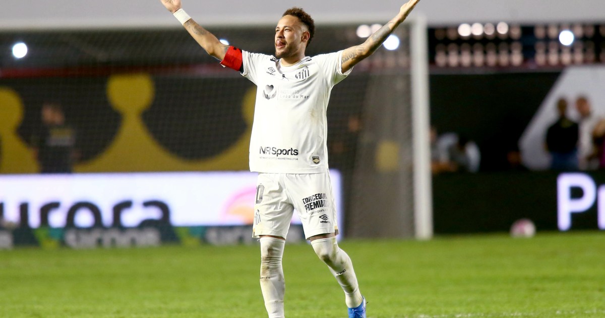 Neymar marca duas vezes de pênalti, e Santos empata com Flamengo pelo Brasileirão