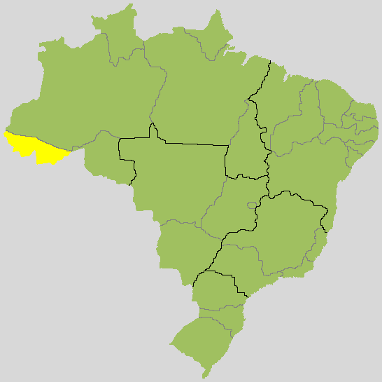 Mapa de Acre no Brasil