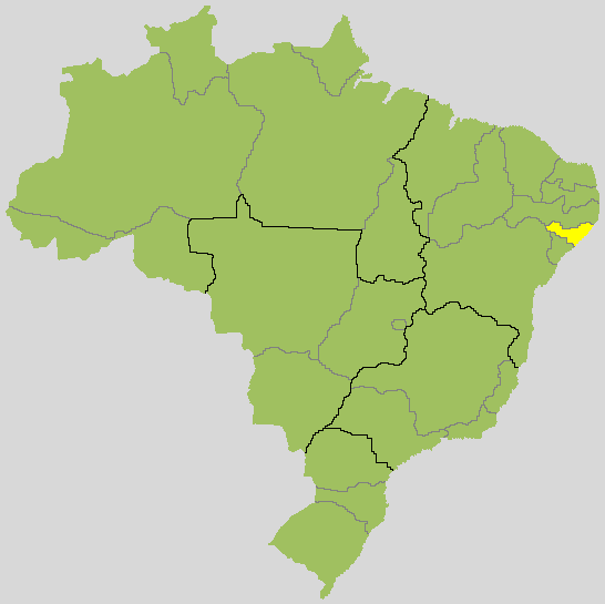 Mapa de Alagoas no Brasil