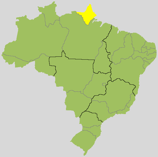 Mapa de Amapá no Brasil