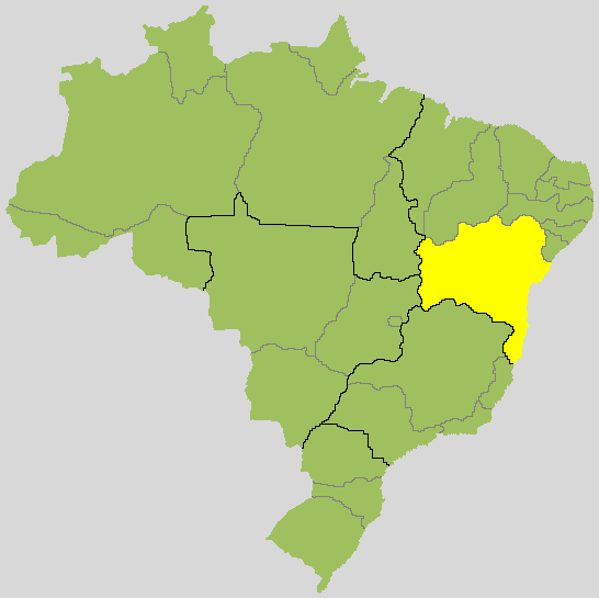 Mapa de Bahia no Brasil