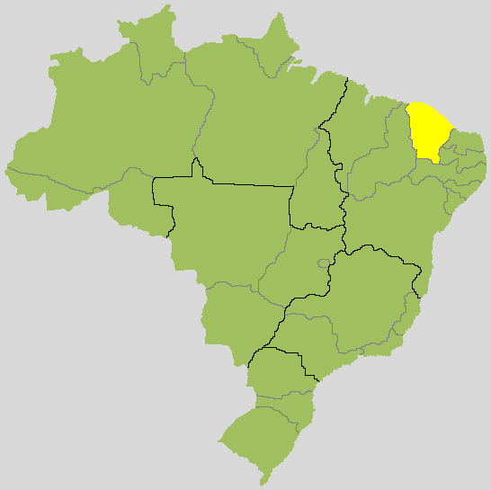 Mapa de Ceará no Brasil