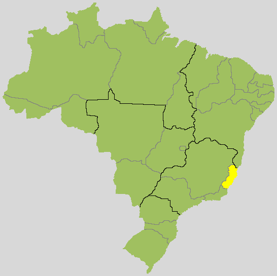 Mapa de Espírito Santo no Brasil