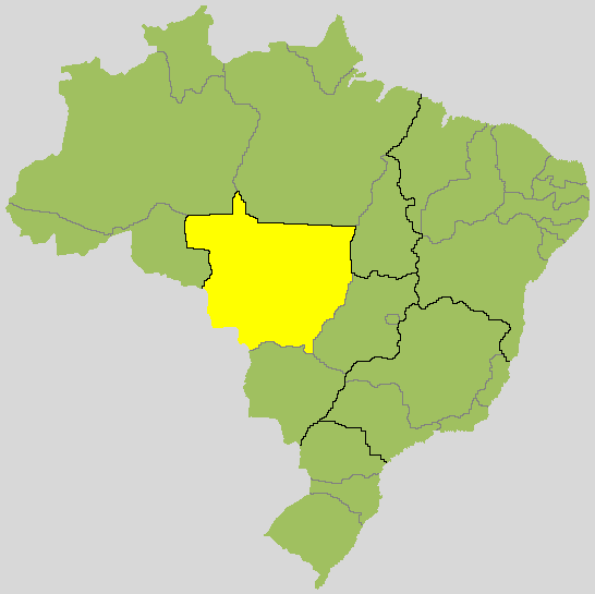 Mapa de Mato Grosso no Brasil