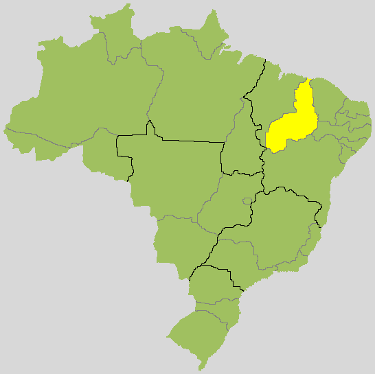 Mapa de Piauí no Brasil