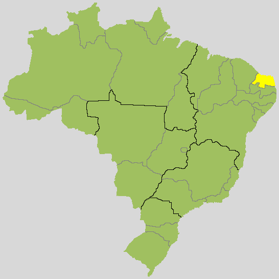 Mapa de Rio Grande do Norte no Brasil