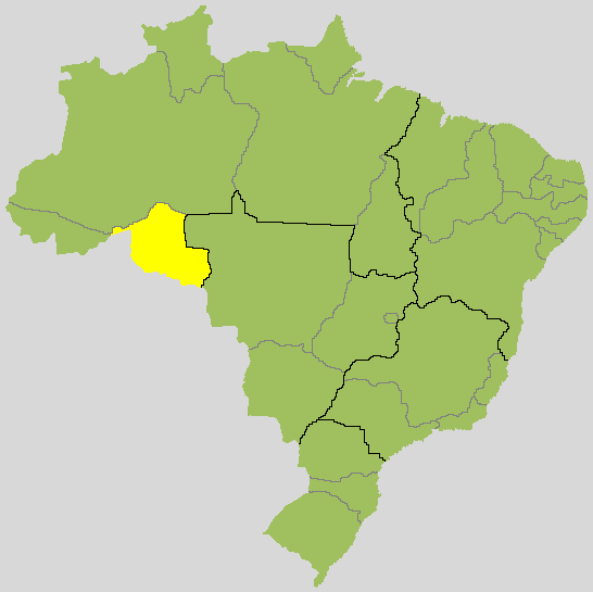 Mapa de Rondônia no Brasil