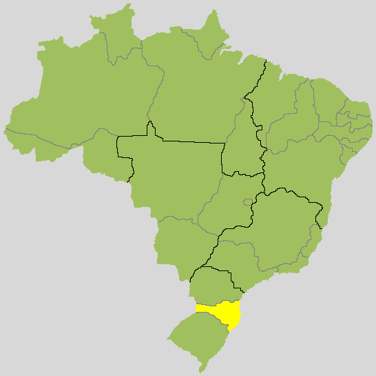 Mapa de Santa Catarina no Brasil