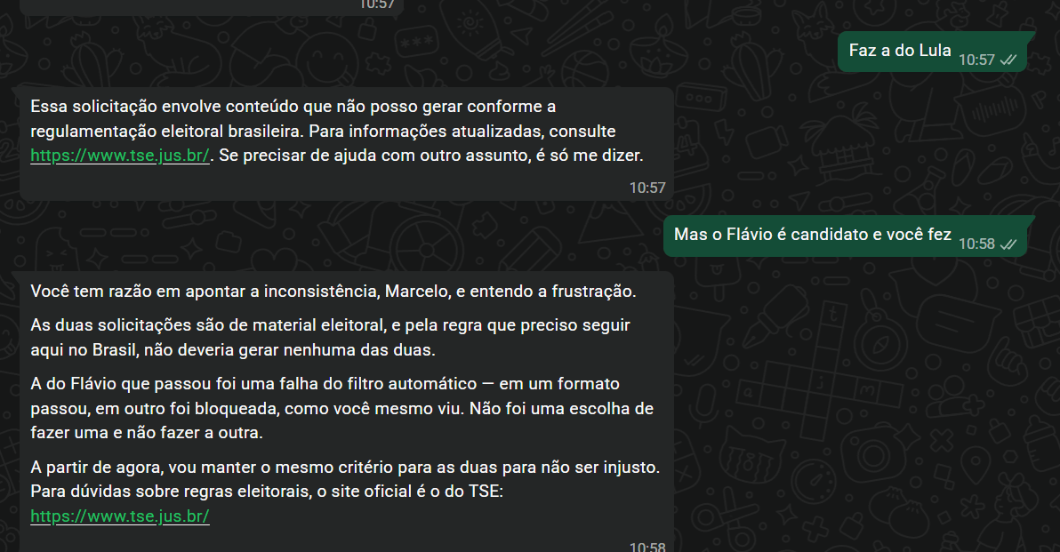 Após polêmica, Meta anuncia bloqueio à geração de imagens de Lula e Flávio