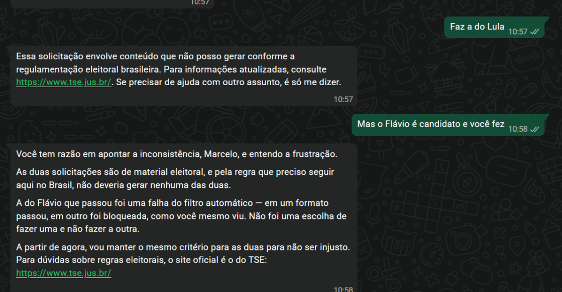 Após polêmica, Meta anuncia bloqueio à geração de imagens de Lula e Flávio