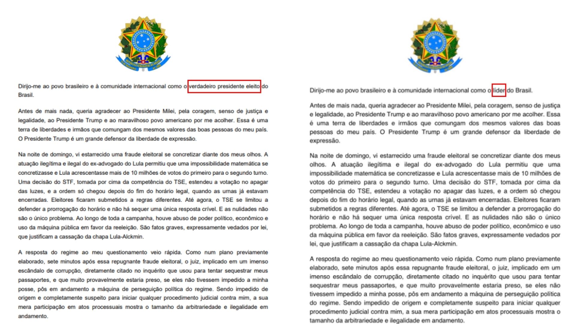 Flávio Bolsonaro recua e divulga nova carta em que troca 'verdadeiro presidente eleito' por 'líder'