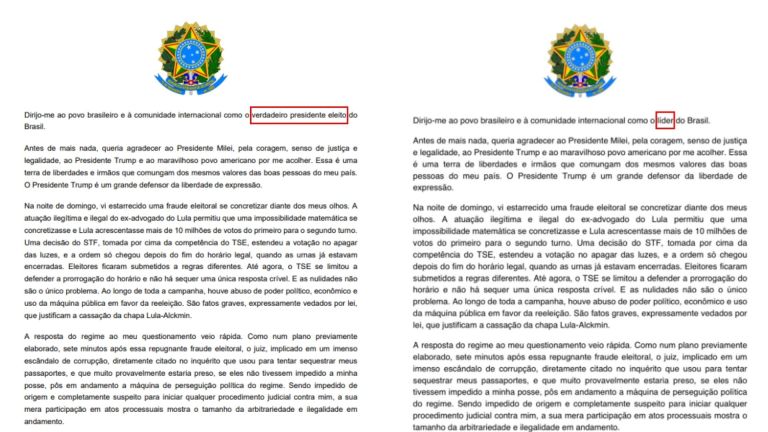 Carta Flávio Bolsonaro