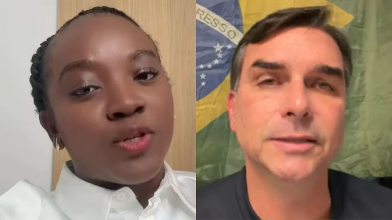 Prismada Ana Elisa e Flávio Bolsonaro