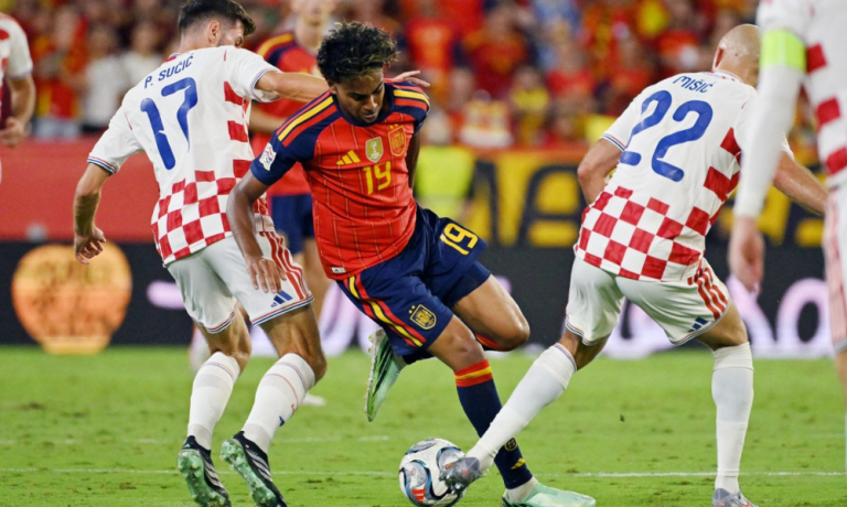Croácia e Espanha se enfrentam nesta terça-feira (6), às 15h45, no Estádio Poljud, em Split, pela quarta rodada da Liga das Nações 2026/27