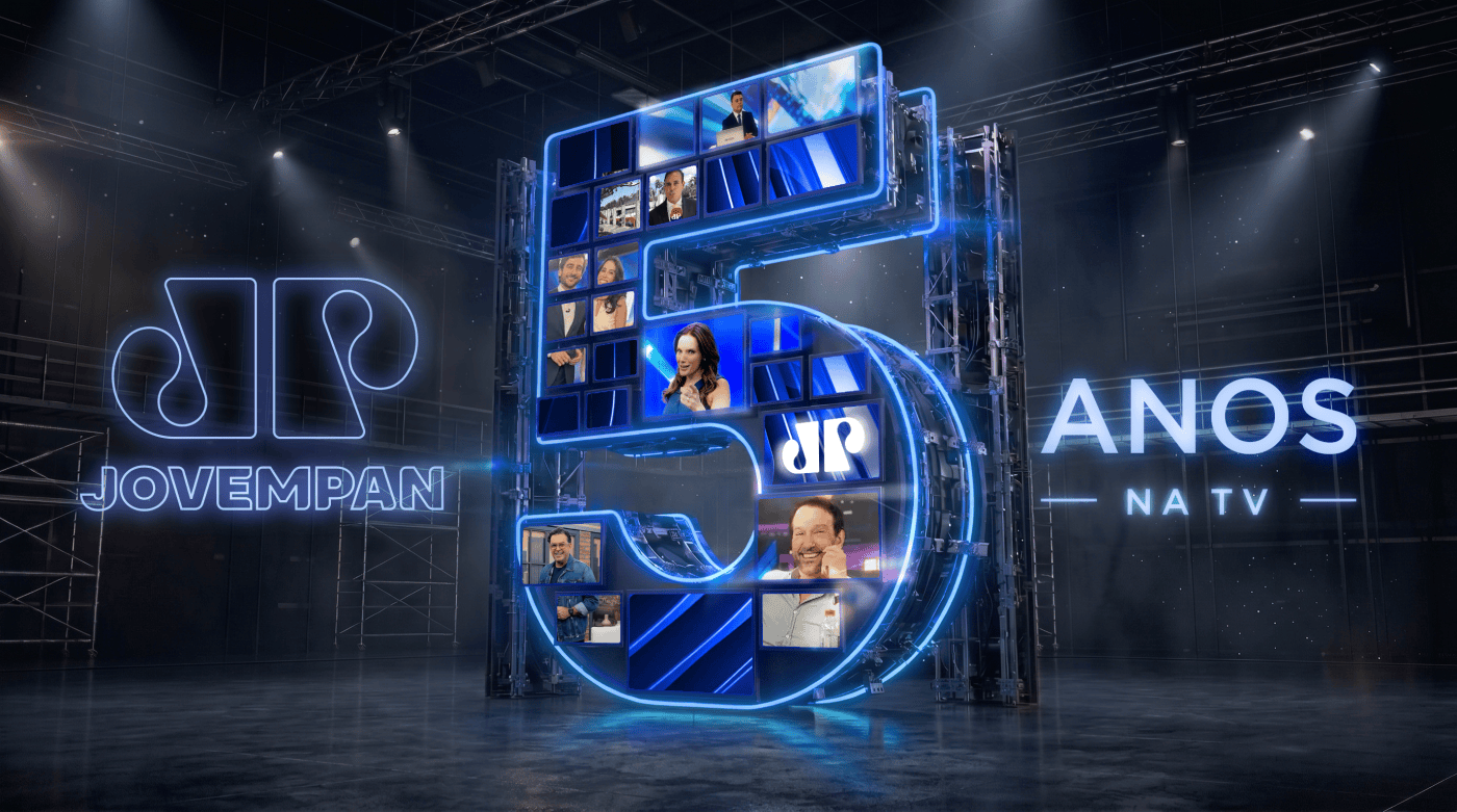 Jovem Pan News comemora cinco anos com presença na TV, no digital e agora em mais cidades da TV aberta