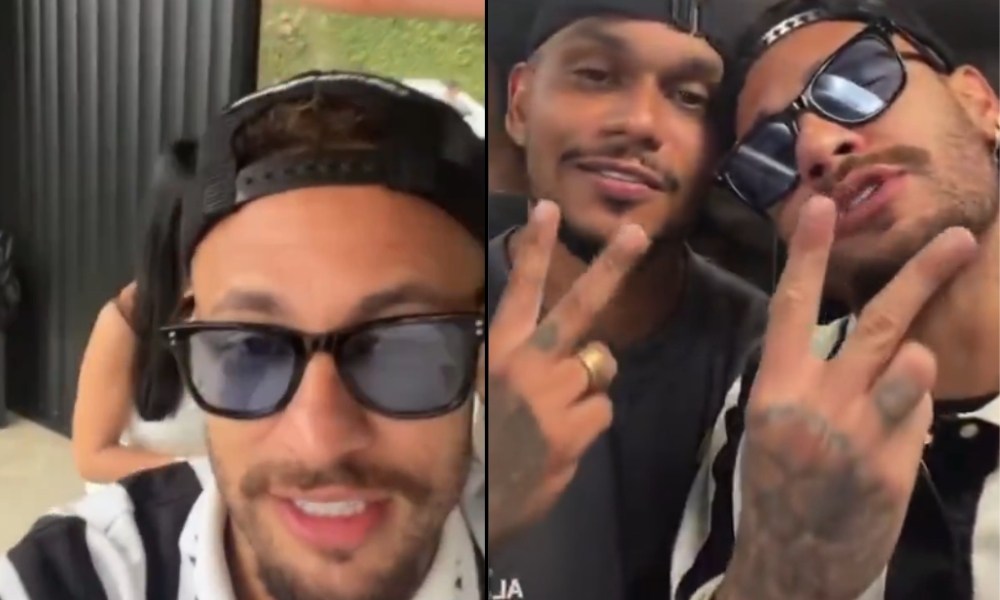 Neymar faz ‘2’ com a mão após votar nas eleições em Santos; veja vídeo