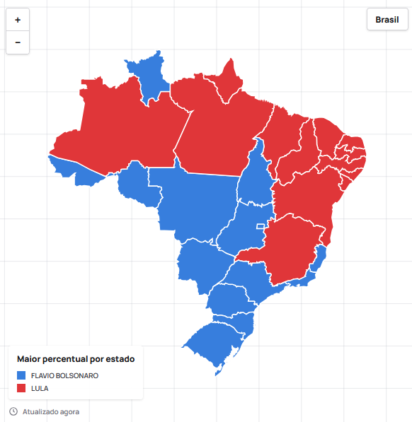 Flávio vence em 14 UFs, mas Lula é eleito presidente; veja onde cada um ganhou